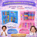166 Peças - Maleta Pintura Estojo Infantil Escolar