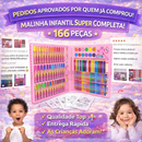 166 Peças - Maleta Pintura Estojo Infantil Escolar