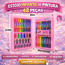 48 Peças - Maleta Escolar Pintura Infantil